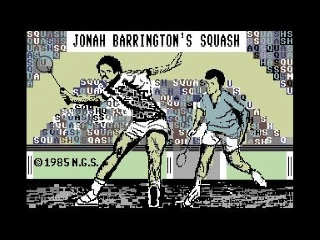Jonah Barrington's Squash title screen for Commodore 64
